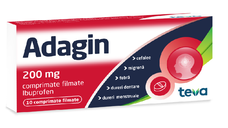 Adagin 200 mg 10 comprimate filmate Actavis