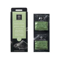 Apivita Express masca de curatare ten gras cu argila verde 2bucx8ml - 1