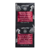Apivita Express Masca de Fata Revitalizanta cu Extract de Rodie 2 x 8 ml - 1