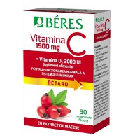Beres Vitamina C  1500mg + Vitamina D3 3000 UI, 30 comprimate - 1
