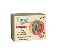 Coenzima Q10 in ulei de catina 15 mg x 40 cps moi Hofigal - 1