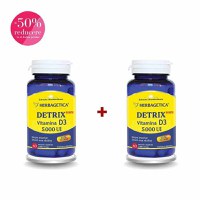Detrix Forte Vitamina 5.000UI D3 60 capsule - 50% Reducere la al doilea produs - 1