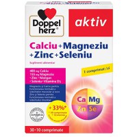Doppelherz Aktiv Calciu + Magneziu + Zinc + Seleniu 30 Comprimate + 10 Comprimate Cadou - 1