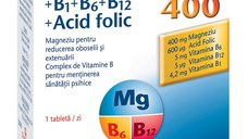 Doppelherz Aktiv Magneziu 400 mg B1 + B6 + B12 + Acid Folic 30 Tablete