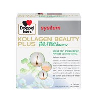 Doppelherz System Kollagen Beauty Plus Par + Piele + Tesut Conjunctiv 10 Flacoane - 1