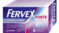 Fervex Durere si Febra Forte 8 comprimate efervescente UPSA