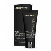 Gerovital Beauty Fond de ten cu acid hialuronic si vitamina E SPF10 Natural Beige 30 ml - 1