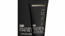 Gerovital Beauty Fond de ten cu acid hialuronic si vitamina E SPF10 Natural Beige 30 ml