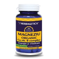 Herbagetica Magneziu organic +B complex, 60 capsule - 1