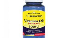 Herbagetica Vitamina D3 naturala 5000UI, 60 capsule