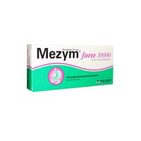 Mezym Forte 10000 125mg x 10 comprimate filmate gastrorezistente - 1