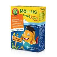 Moller's Omega3 cu 36 pestisori gumati aroma lamai si portocale - 1