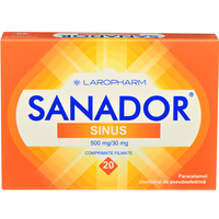 Sanador Sinus 500 mg/30mg 20 comprimate filmate Laropharm - 1