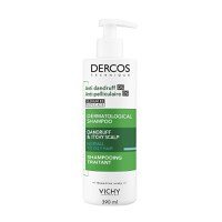 VICHY Dercos Șampon Tratament Anti-mătreață pentru păr normal-gras 390 ml - 1