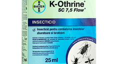 K-Othrine SC 7,5 Flow 25 ml insecticid contact/ ingestie, Bayer (muste, tantari, gandaci de bucatarie, plosnite, furnici, purici, cariul alimentelor, gandacul fainii, gandacul de tutun)