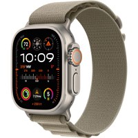 Apple Watch Ultra 2 Cellular 49mm Titanium Case, Olive Alpine Loop, Large - 1