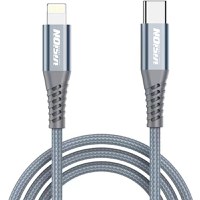 Cablu date Vision Touch, USB Type-C la Lightning, 27W, 1m, Gri - 1