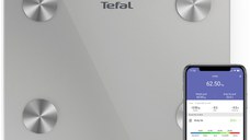 Cantar de persoane inteligent Tefal Goodvibes Life BM9600S1, 160 Kg, 10 masuratori, Bluetooth, Argintiu