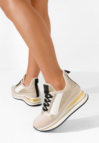 Sneakers cu platforma Tamila bej - 1