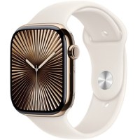 Apple Watch Series 10 2024, GPS + Cellular, Titanium 42mm N/A Gold Excelent - 1