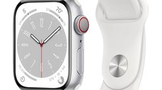 Apple Watch Series 8 2022, GPS + Cellular, Aluminium 45mm N/A Silver Foarte bun