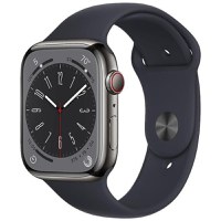 Apple Watch Series 8 2022, GPS + Cellular, Stainless Steel 41mm N/A Graphite Excelent - 1