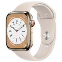 Apple Watch Series 8 2022, GPS + Cellular, Stainless Steel 45mm N/A Gold Ca nou - 1