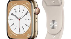 Apple Watch Series 8 2022, GPS + Cellular, Stainless Steel 45mm N/A Gold Ca nou