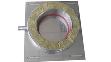 Capac condensatie baza compatibil doar cu elemente de cos inox Fornello, dublu perete inox-inox, izolatie din vata bazaltica 40 mm, diametru interior 120 mm, pentru centrale pe lemn, carbune si peleti