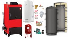 Centrala pe combustibil solid Fiama D2-25, 29 kW, cu Ventilator, Automatizare si Pachet Complet