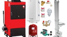 Centrala pe combustibil solid Fiama D2-25, 29 kW: Ventilator, Automatizare si Pachet Complet