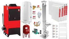 Centrala pe combustibil solid Fiama D2-25 de 29 kW cu Ventilator, Automatizare si Accesorii Complete