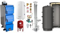Centrala pe combustibil solid Fornello Joker 24 kW cu Puffer 800 litri si accesorii