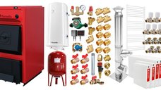 Centrala pe combustibil solid Fornello T-PRO 40 kW - Pachet complet cu accesorii