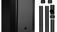 Centrala pe peleti Fornello EVA B Black 25 KW - Pachet complet cu Wi-Fi, pompa circulatie si kit evacuare