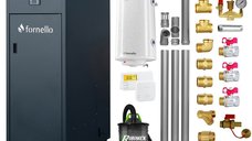 Centrala pe peleti Fornello King Plus 25 KW - Pachet complet cu boiler, termostat si accesorii