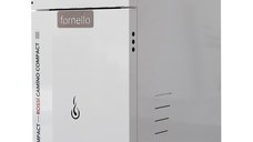 Centrala termica compacta pe peleti Fornello Rossi Camino Compact 25 kw, pompa de circulatie, vas expansiune, tiraj fortat, curatare manuala a arzatorului si a drumurilor de fum, Ecodesign, A+