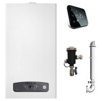 Centrala termica in condensatie Ariston Cares S 24 kW, kit evacuare inclus si Salus IT500 wifi termostat ambient cu control prin internet si Filtru Antimagnetita - 1