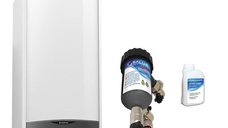 Centrala termica murala Ariston CLAS ONE+ WI-FI 24 kW, Gaz, Tiraj fortat, Doua schimbatoare de caldura, Display digital, Schimbator inox, Kit evacuare Salus MD22A inclus