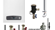 Centrala termica pe gaz in condensare Ariston CARES S 24 kW, clasa A, LCD, model nou, termostat ambient, filtru antimagnetita si pachet instalare