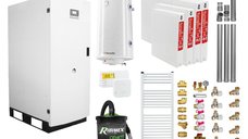 Centrala termica pe peleti Fornello GT 35 Standard, 35 KW - Pachet complet cu pompa, boiler, radiatoare si accesorii