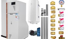 Centrala termica pe peleti Fornello Rossi Camino Compact Automatic 25 kw - Pachet complet cu boiler si termostat WiFi