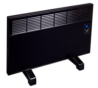 Convector de perete sau pardoseala iVigo EPK 1000 W Black Glass, control electronic, Termostat de siguranta, termostat reglabil, IP 24, pentru 12 mp, ERP 2018 - 1