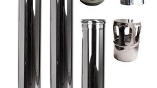 Kit cos de fum Fornello din inox AISI 304, DN 120 mm, cu garnituri, lungime 2,5 m
