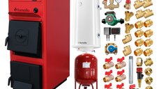 Pachet centrala Fornello T-PRO 35 kW pe combustibil solid, boiler 100 L, vas de expansiune si accesorii