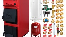 Pachet centrala Fornello T-PRO 40 kW pe combustibil solid, boiler 100 L, vas de expansiune si accesorii