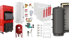 Pachet Centrala pe combustibil solid Fornello Eco Energy WB 25 kW, Puffer 800 litri, Radiatoare Otel, Boiler Termoelectric, Vas Expansune, Pompa si Fitinguri Montaj