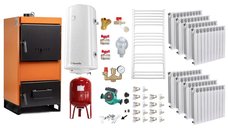 Pachet Complect Incalzire Fiama W 45 kW cu Calorifere Fornello Alvo, Boiler Termoelectric si Accesorii