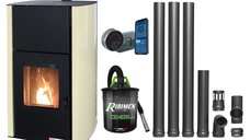 Pachet complet de incalzire Fornello Fiama Confort 25 kw cu control de la distanta