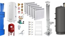Pachet complet de incalzire Fornello Turbo 25 kW cu puffer 800 L, boiler, cos inox si radiatoare Fornello Alvo